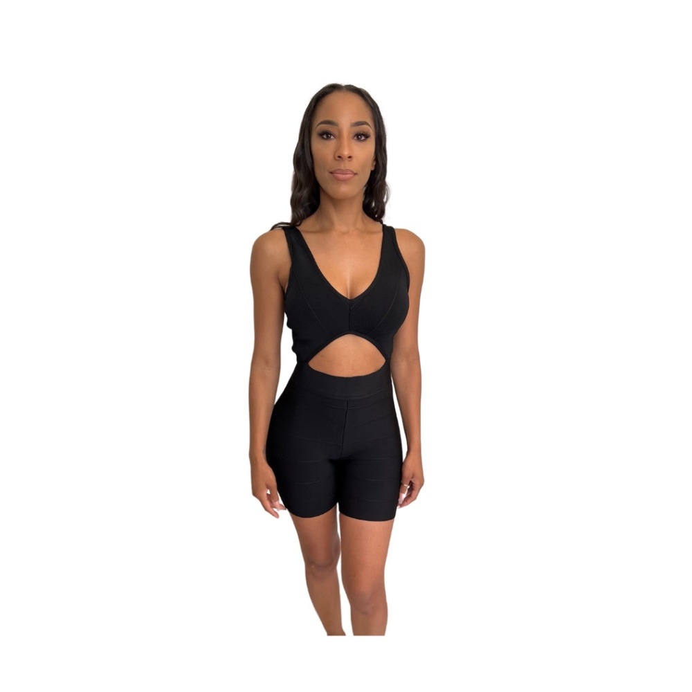 Black Jumpsuit Shorts